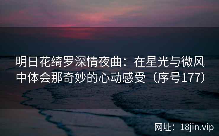 明日花绮罗深情夜曲：在星光与微风中体会那奇妙的心动感受（序号177）