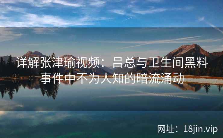 详解张津瑜视频：吕总与卫生间黑料事件中不为人知的暗流涌动